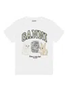 Ganni Animals White T-shirt In White