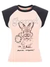 Ganni Basic Jersey Bunny Raglan T-shirt T-shirts Pink In Primose Pink