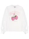 Ganni T-shirt "raspberry" In White