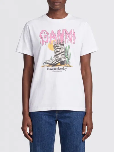 Ganni Tシャツ レディース カラー ホワイト In White