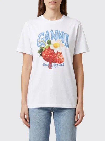 Ganni Tシャツ レディース カラー ホワイト In White