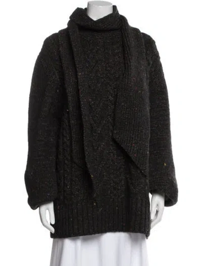 Pre-owned Ganni Turtleneck Sweater In Black