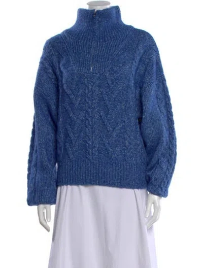 Pre-owned Ganni Turtleneck Sweater In Blue