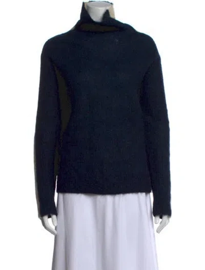 Pre-owned Ganni Turtleneck Sweater In Blue