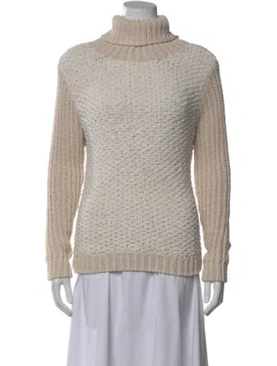Pre-owned Ganni Turtleneck Sweater In Neutral