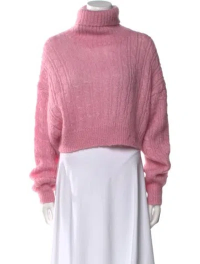 Pre-owned Ganni Turtleneck Sweater In Pink