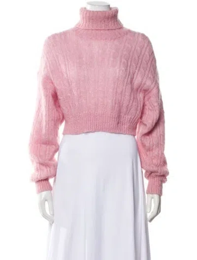 Pre-owned Ganni Turtleneck Sweater In Pink