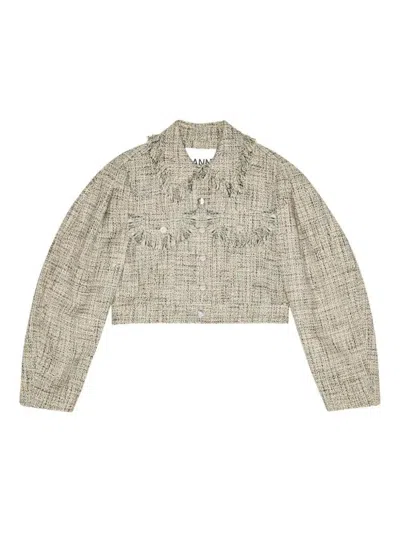 GANNI TWEED JACKET - WOMEN'S - FABRIC