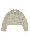 Ganni Tweed Jacket In Gray