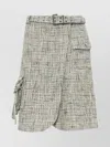 Ganni Women Tweed Midi Skirt