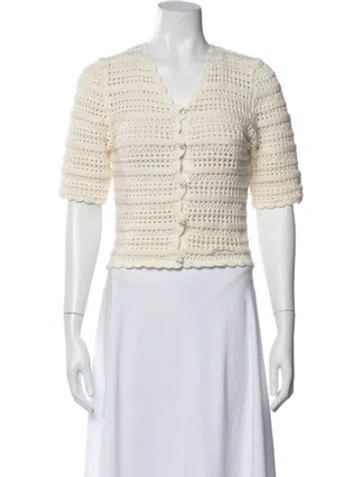 Pre-owned Ganni Tweed Pattern Evening Jacket In Neutral