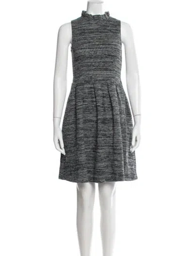 Pre-owned Ganni Tweed Pattern Knee-length Dress In Multi