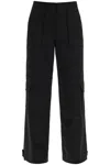 Ganni Twill Cargo Pants In Black (black)