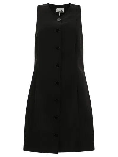 GANNI GANNI TWILL DRESS