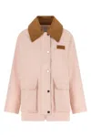 Ganni Multicolor Polyester Full-length Jacket In Pink