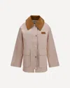 Ganni Multicolor Polyester Full-length Jacket In Pink