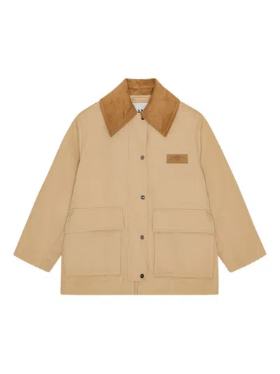 GANNI GANNI TWILL MIDI JACKET