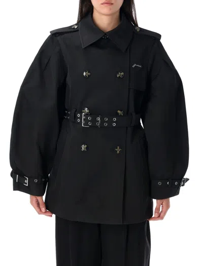GANNI GANNI TWILL MIDI TRENCH BUCKLE