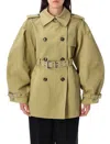 Ganni Twill Midi Trench Coat