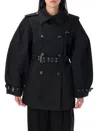 Ganni Twill Midi Trench Coat