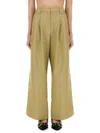 Ganni Mid-rise Pleated Wide-leg Pants