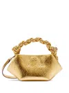 Ganni Twisted-handle Tote Bag In Gold