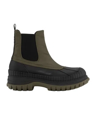 Ganni Two-tone Chealsea Boots In Black