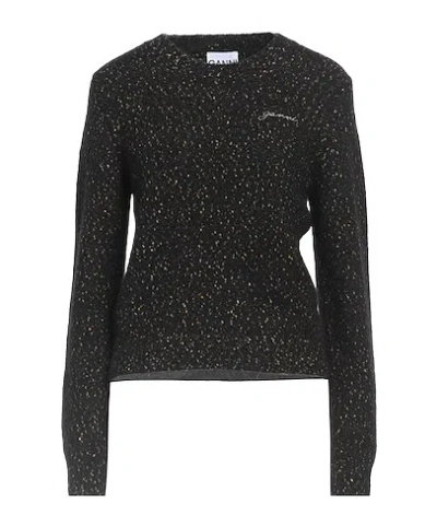 Ganni Two-tone Jumpers In Black