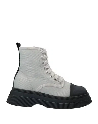 Ganni Two-tone Non-slip Platform Boots In Gray