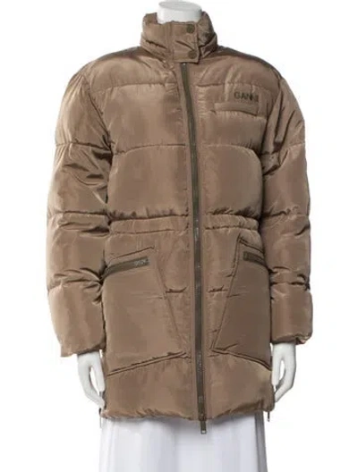 Pre-owned Ganni Utility Jacket In Brown