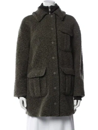 Pre-owned Ganni Utility Jacket In Green