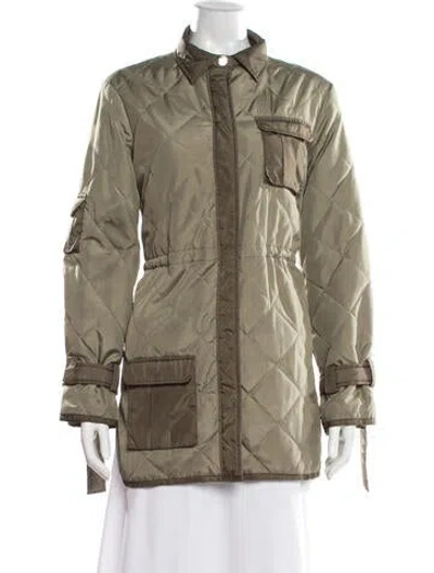 Pre-owned Ganni Utility Jacket In Green