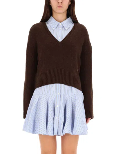 GANNI GANNI V-NECK SWEATER