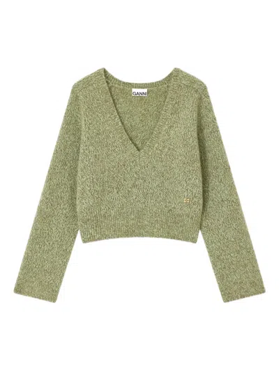 GANNI V-NECK SWEATER