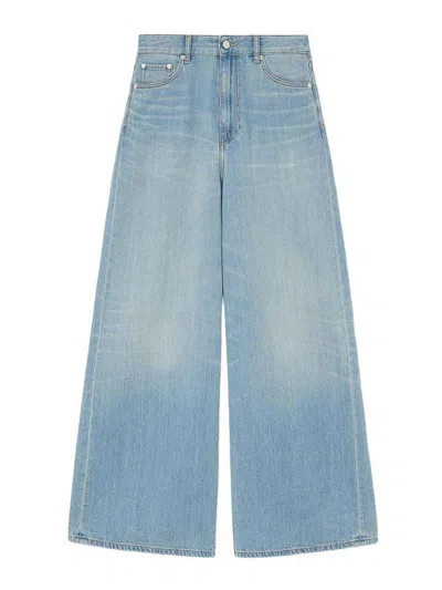 Ganni Women Blue Flared High Rise Jeans
