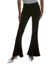 Ganni Velvet Jersey Flared Pant In Black