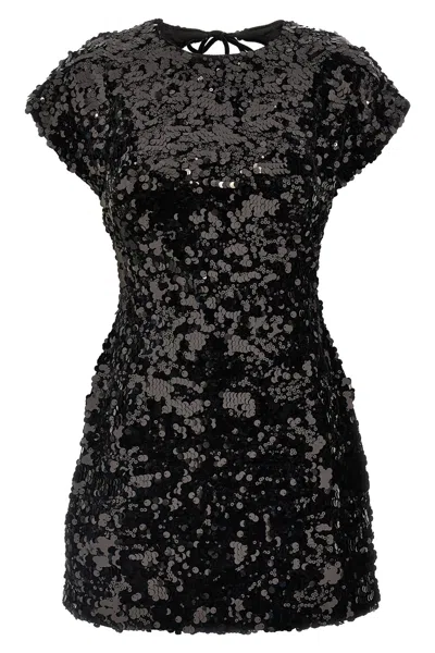 GANNI GANNI 'VELVET SEQUINS MINI' DRESS