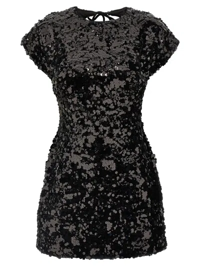 GANNI GANNI 'VELVET SEQUINS MINI' DRESS