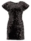 Ganni Sequined Velvet Mini Dress In Multi