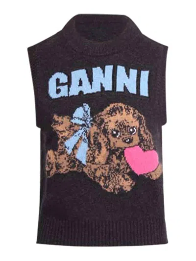 Ganni Vest In Black