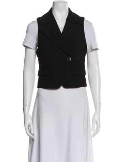 Pre-owned Ganni Vest In Black