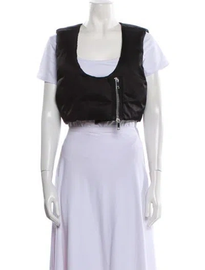 Pre-owned Ganni Vest In Black
