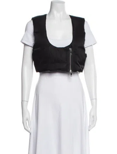 Pre-owned Ganni Vest In Black