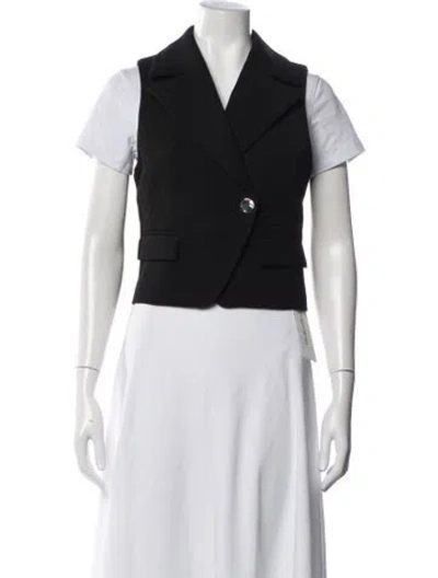 Pre-owned Ganni Vest In Black