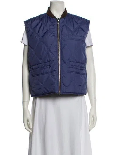 Pre-owned Ganni Vest In Blue