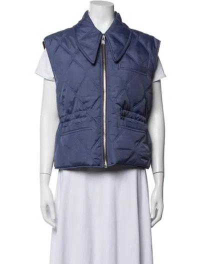Pre-owned Ganni Vest In Blue