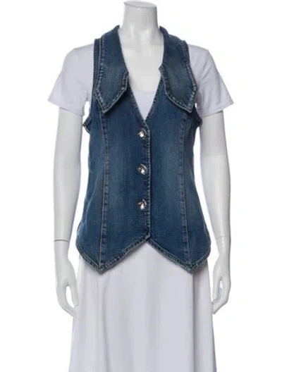 Pre-owned Ganni Vest W/ Tags In Blue