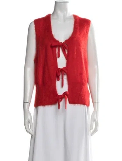 Pre-owned Ganni Vest W/ Tags In Red