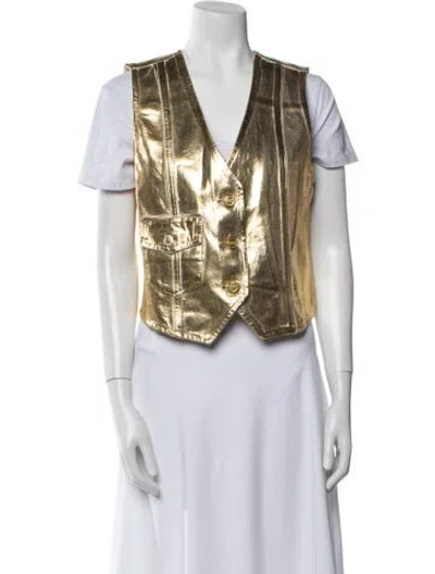 Pre-owned Ganni Vest In White