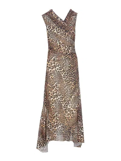 Ganni Vestido Midi - Beis